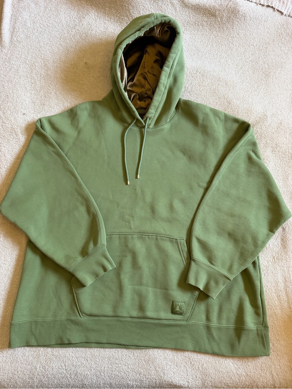 Jordan Flight Fleece Womens Oversized Hoodie Olive Green FB5110-340 Size L